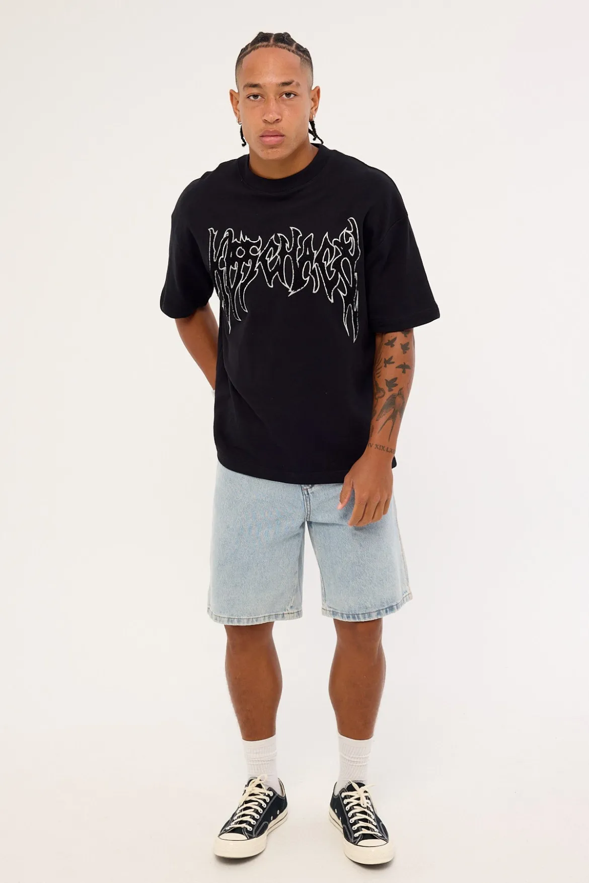 Scyth Loopback Street Tee Jet Black