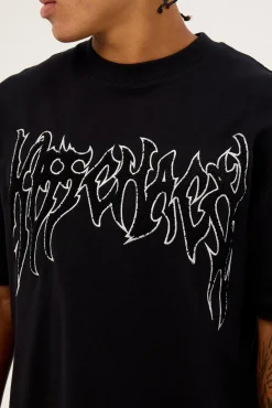 Scyth Loopback Street Tee Jet Black