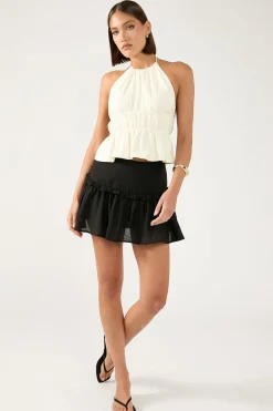 Sea Breeze Mini Skirt Black