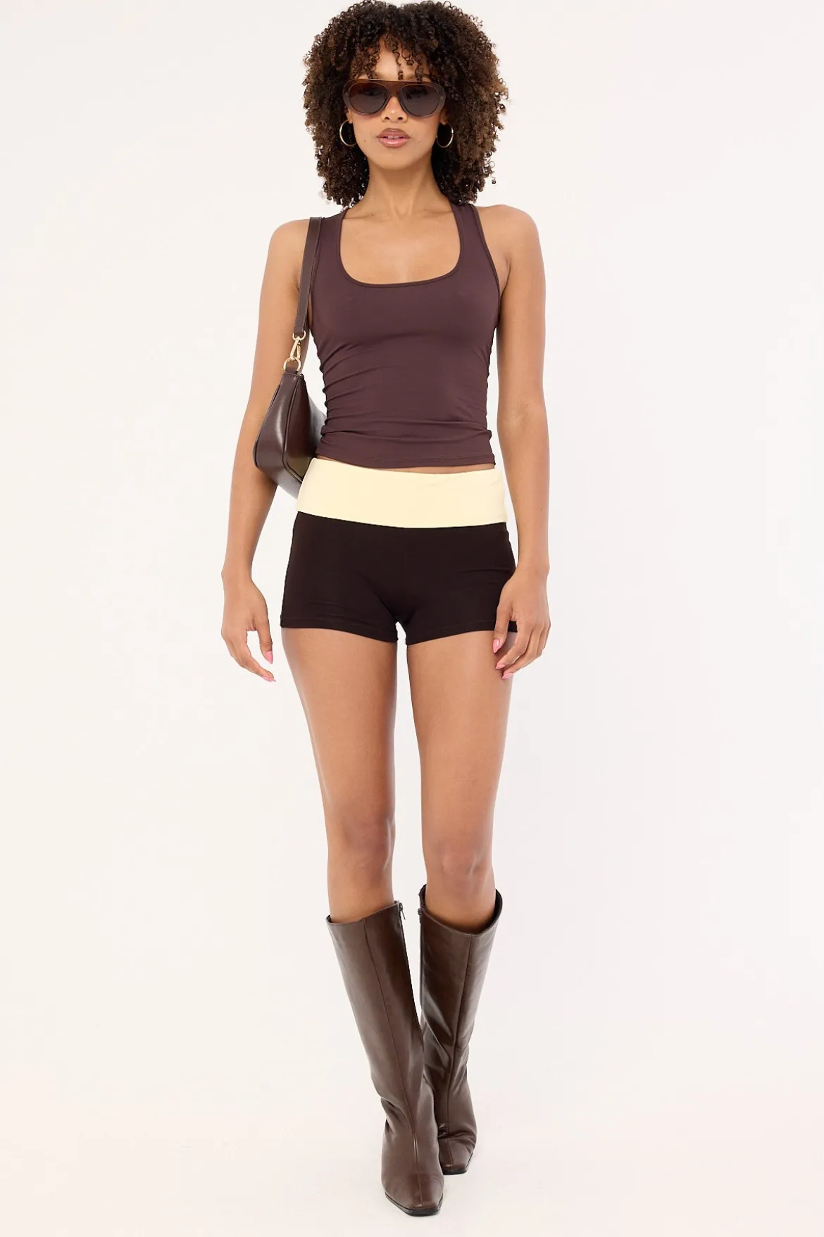 Sea Foldover Short Choc Brown Lemon Comb