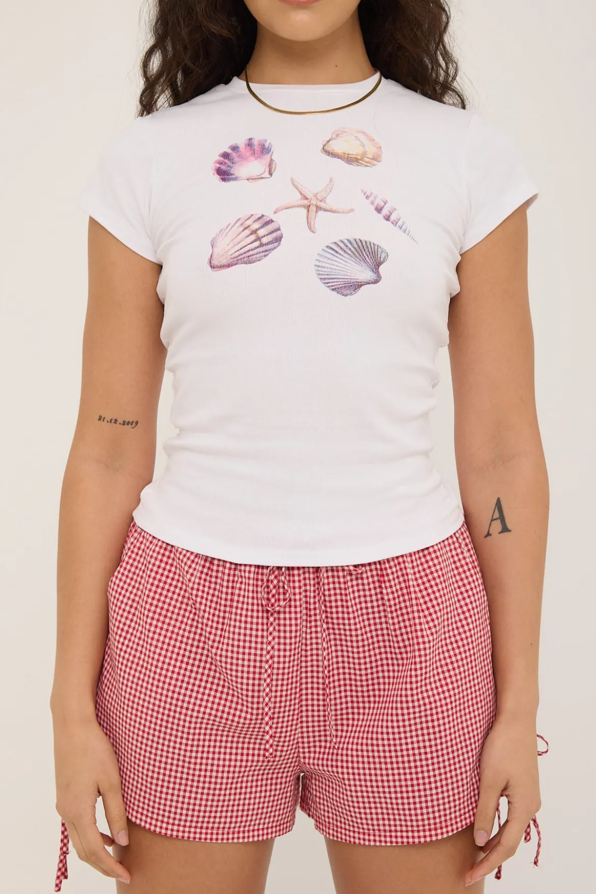 Sea Mist Baby Tee White