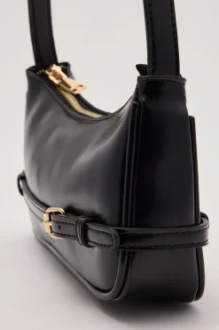 Selene Mini Buckle Handbag Black