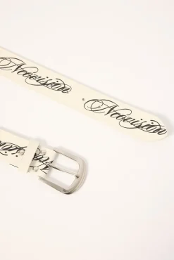 Seraph Pull Leather Belt White