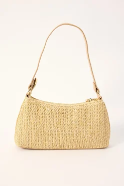 Serene Raffia Shoulder Bag Natural