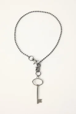 Shackled Wallet Chain Brushed Gunmetal