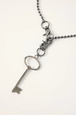 Shackled Wallet Chain Brushed Gunmetal