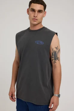 Shadow Merch Fit Muscle Tee Merch Black