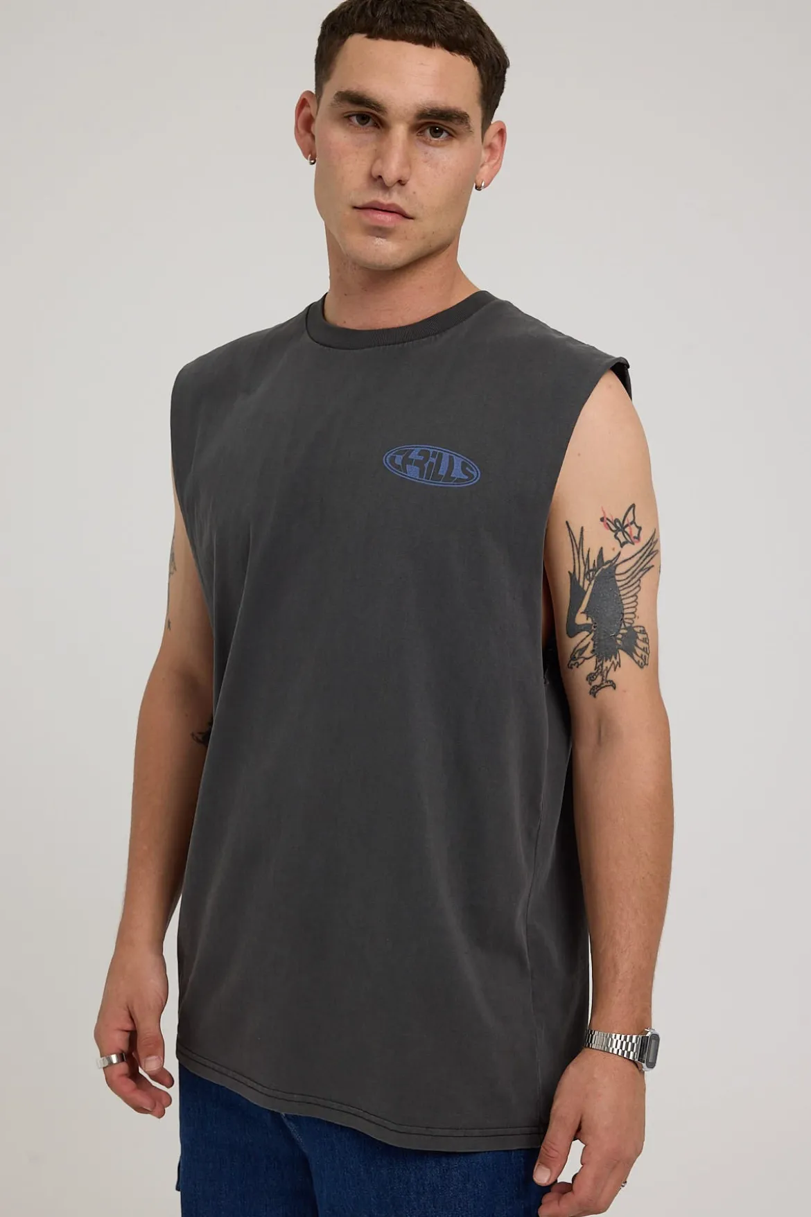 Shadow Merch Fit Muscle Tee Merch Black