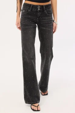 Shatter Bootcut Low Rider Black Rinse