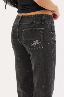 Shatter Bootcut Low Rider Black Rinse