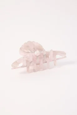 Shell Pearl Hair Claw Clip Pink