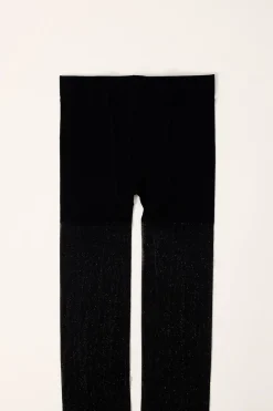 Shimmer Stockings Black