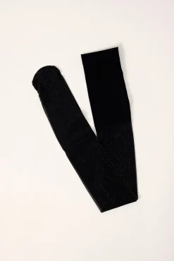 Shimmer Stockings Black