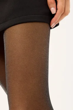 Shimmer Stockings Black