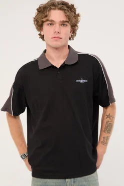 Shooter Short Sleeve Golf Polo Black
