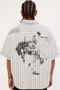 Showdown Shirt Cream/Black Stripe