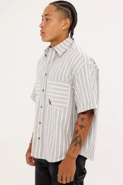 Showdown Shirt Cream/Black Stripe