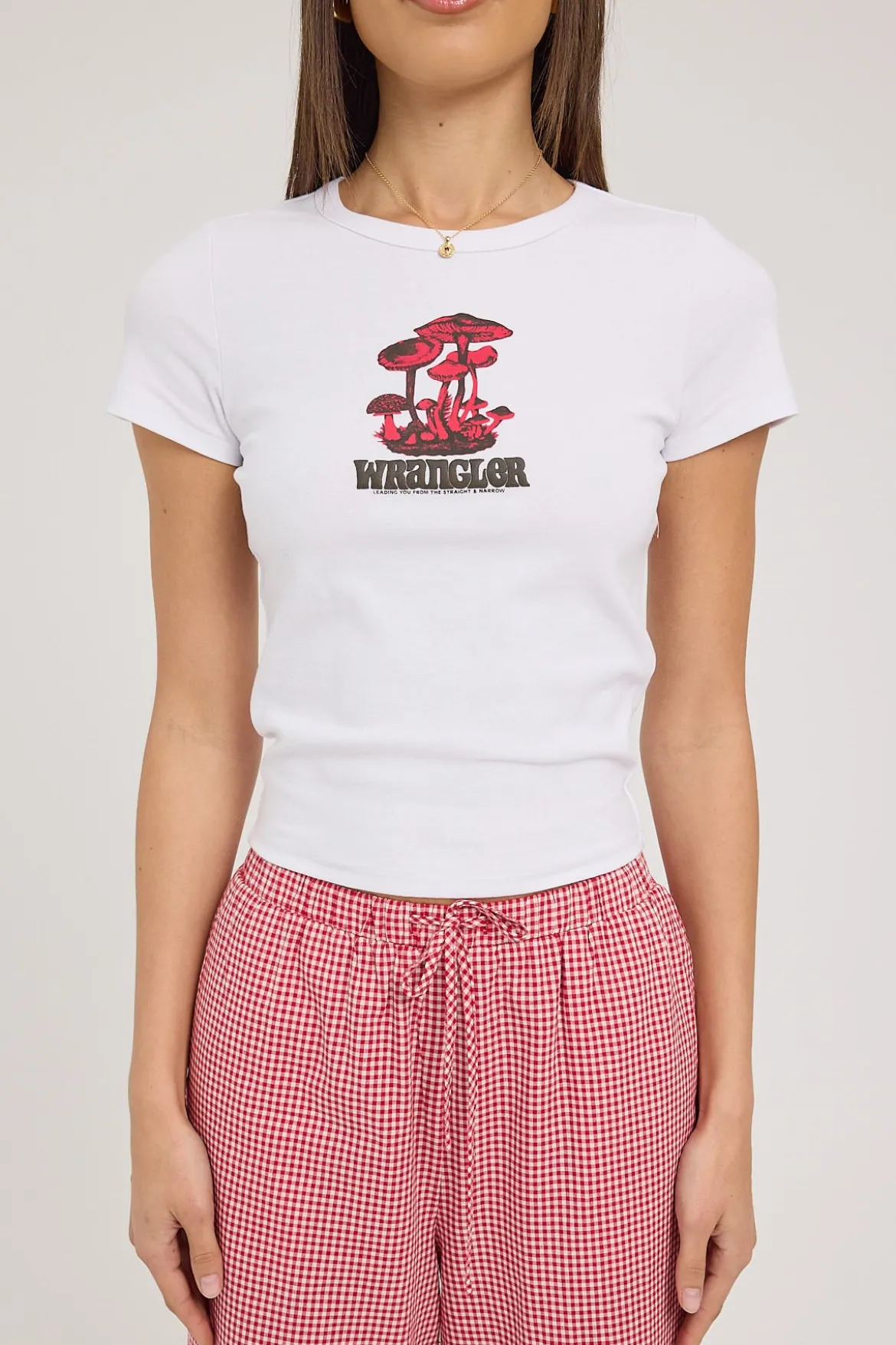 Shroom Staple Rib Tee Optic White