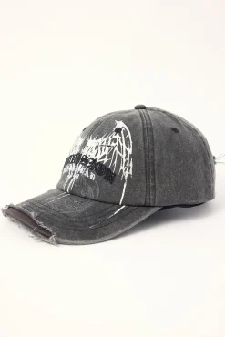 Shroud Distressed Dad Cap Black