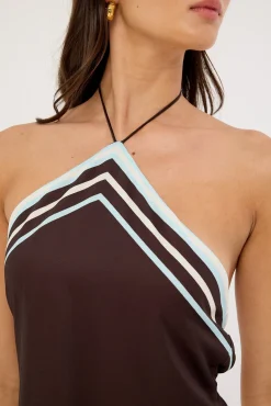 Sicily Halter Top Brown