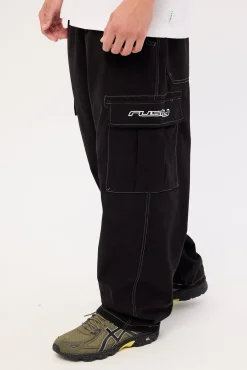 Side Quest Elastic Cargo Pant Black