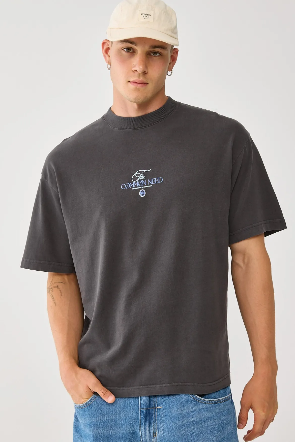 Sigma Brushed Easy Tee Washed Black