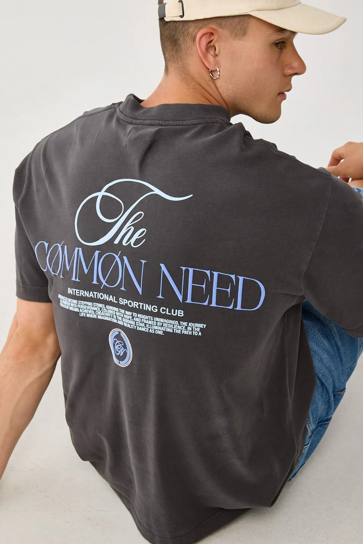 Sigma Brushed Easy Tee Washed Black