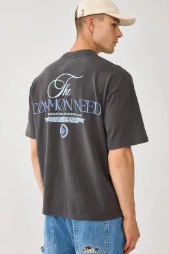 Sigma Brushed Easy Tee Washed Black