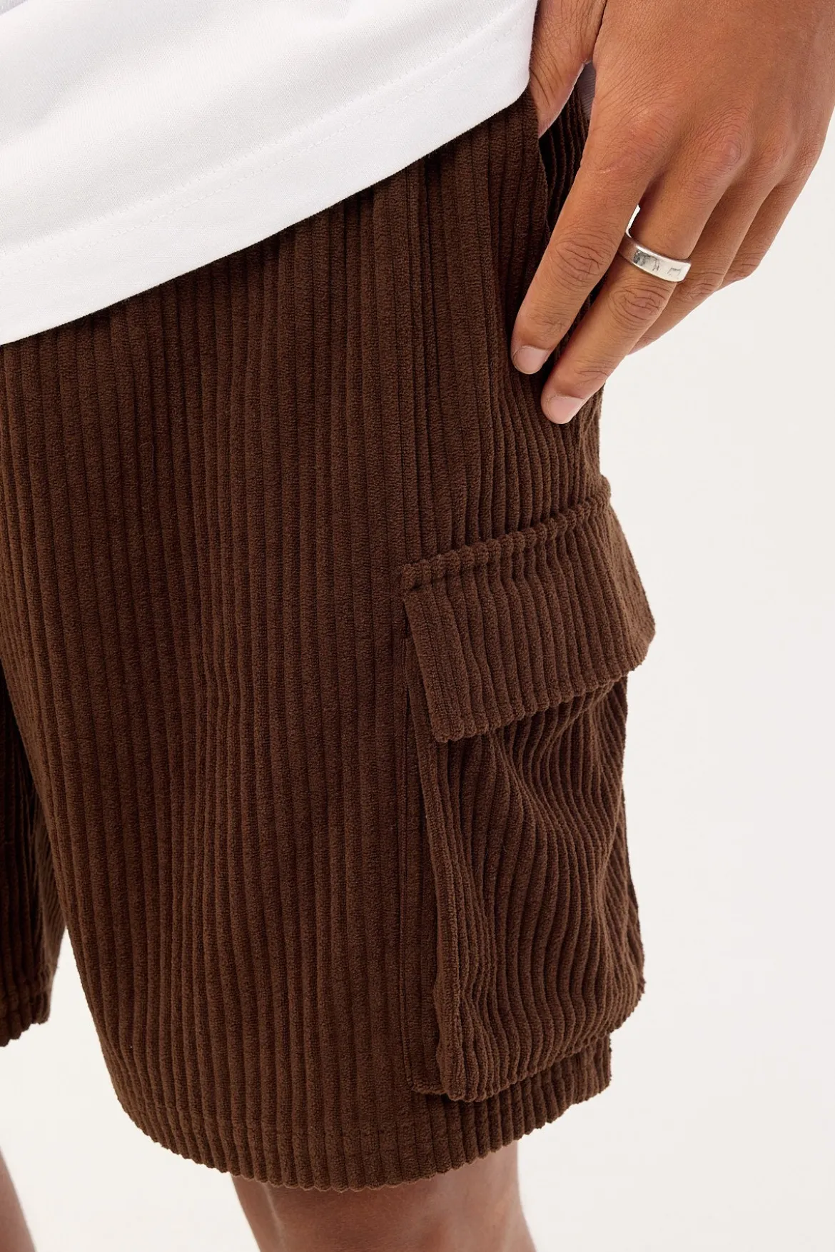Signal Cord Cargo Short Coffee Brown