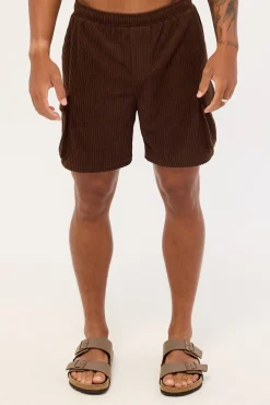 Signal Cord Cargo Short Coffee Brown