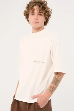 Signature Organic Boxy Tee Off White