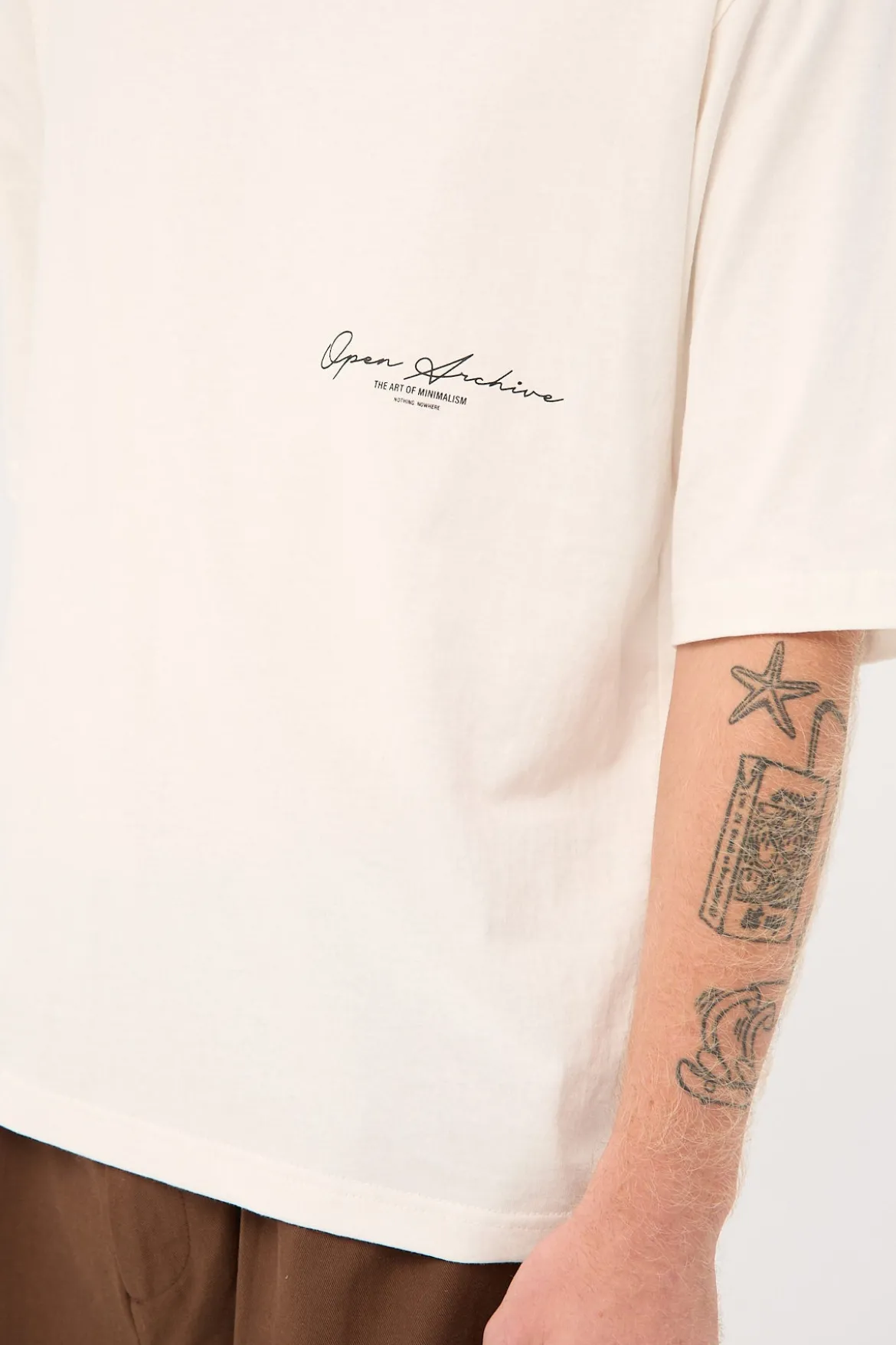 Signature Organic Boxy Tee Off White