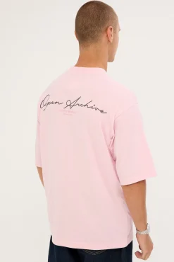 Signature Organic Boxy Tee Light Pink