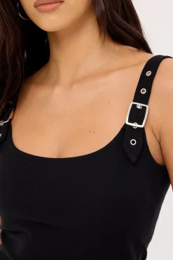 Silencer Buckle Singlet Tank Top Black