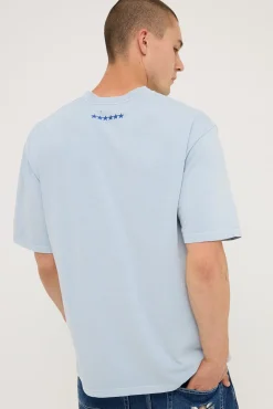 Six Stars Boxy SS Tee Pigment Bleach Blue