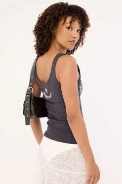 Skorn Singlet Tank Top Washed Black