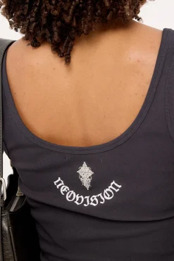 Skorn Singlet Tank Top Washed Black