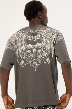 Skorn Street Super Heavy Tee Acid Grey