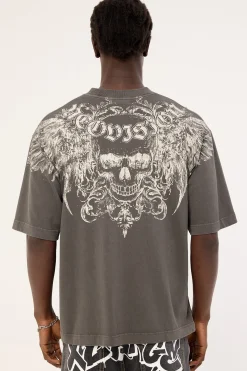 Skorn Street Super Heavy Tee Acid Grey