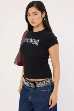 Skull Baby Tee Black