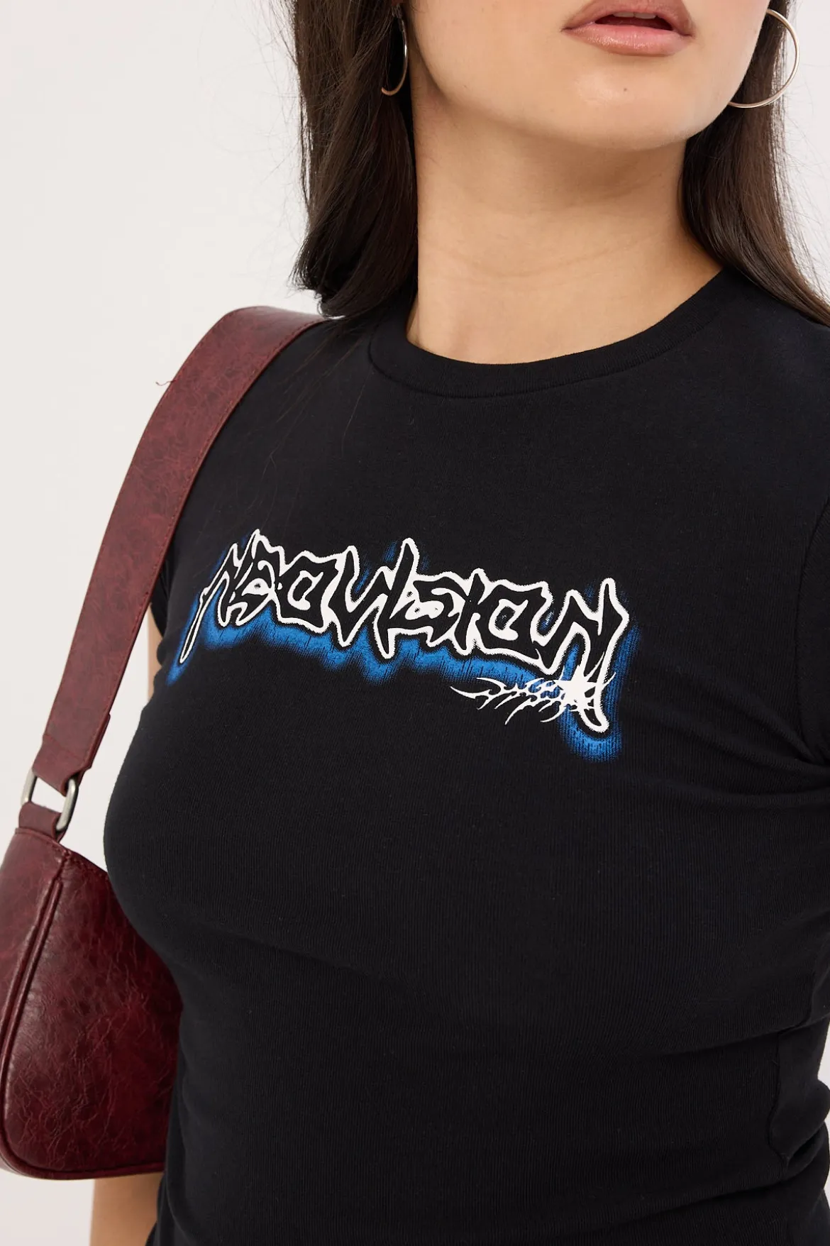 Skull Baby Tee Black