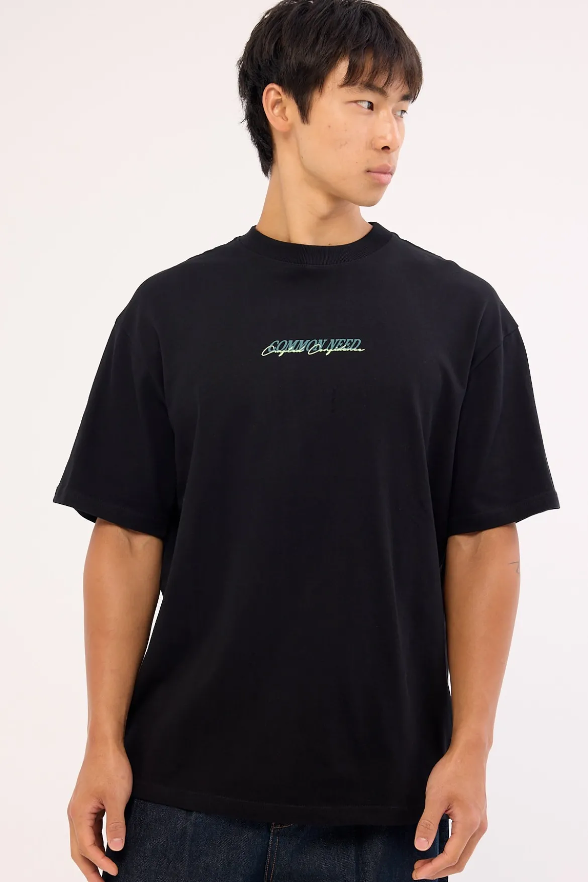 Slant Heavyweight Boxy Tee Black