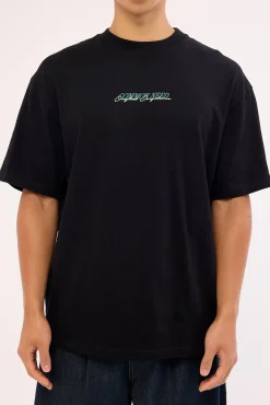 Slant Heavyweight Boxy Tee Black