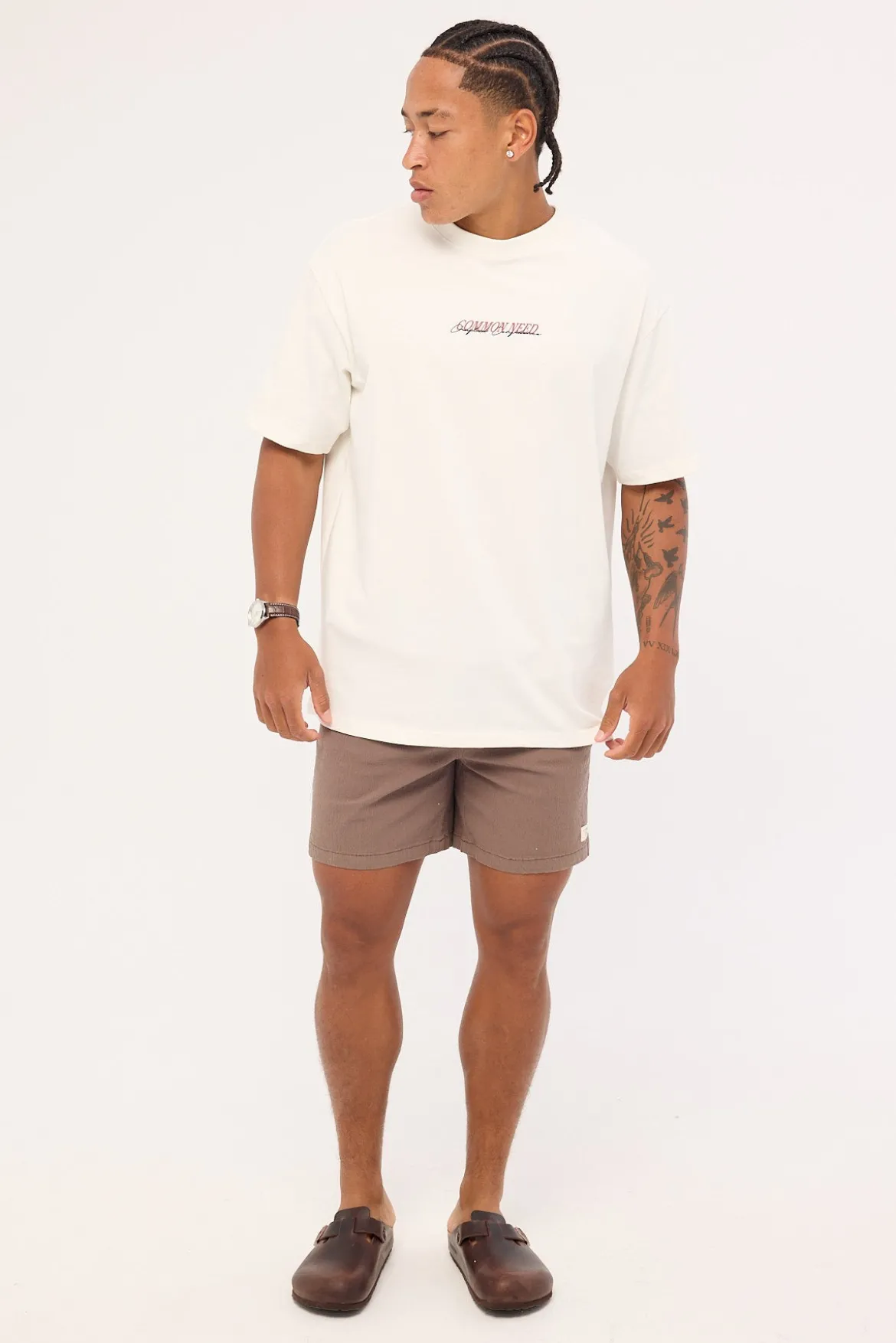 Slant Heavyweight Boxy Tee White