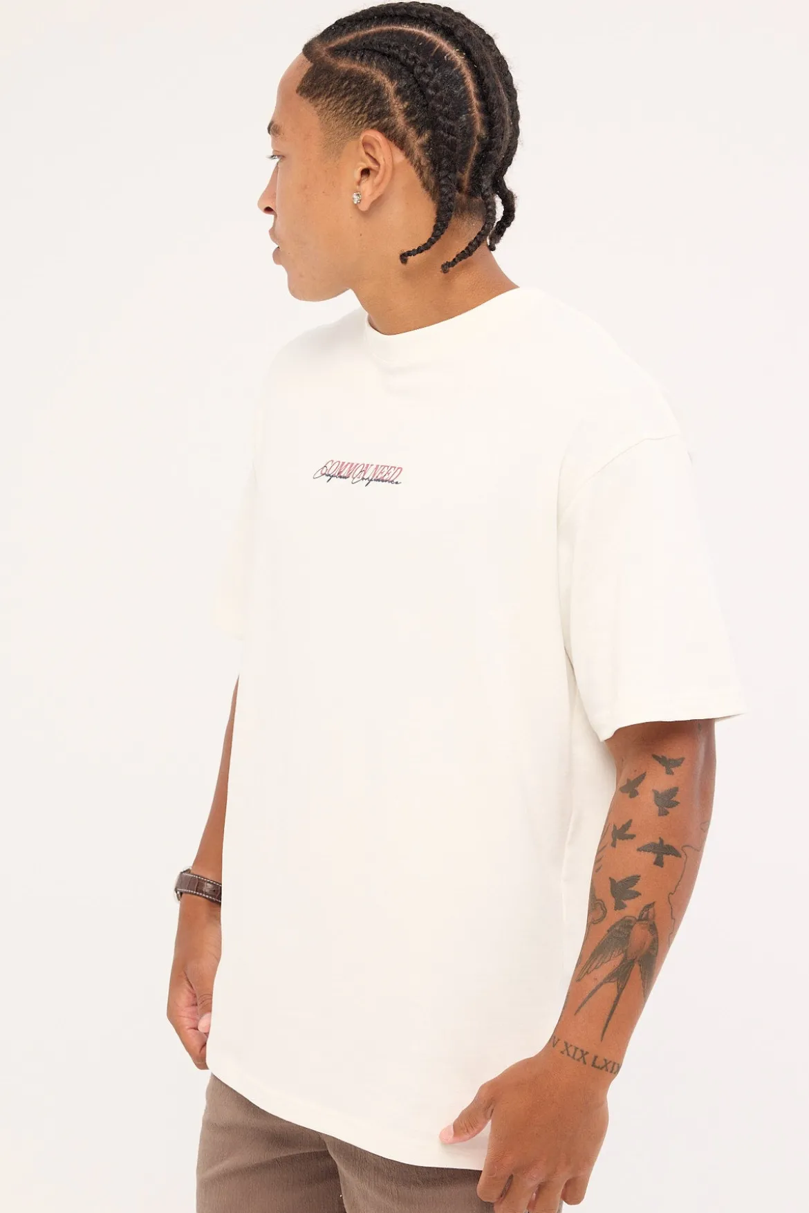 Slant Heavyweight Boxy Tee White