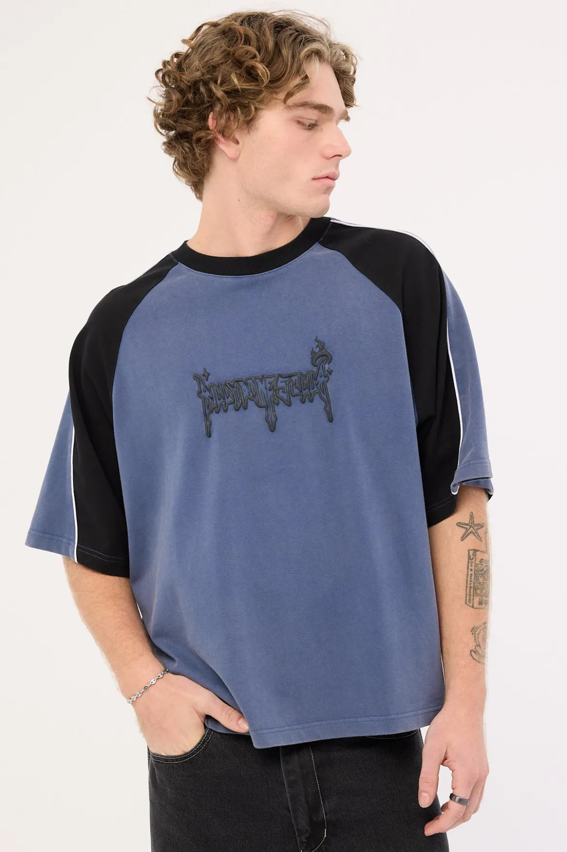 Small Steps Panel Boxy Tee Blue