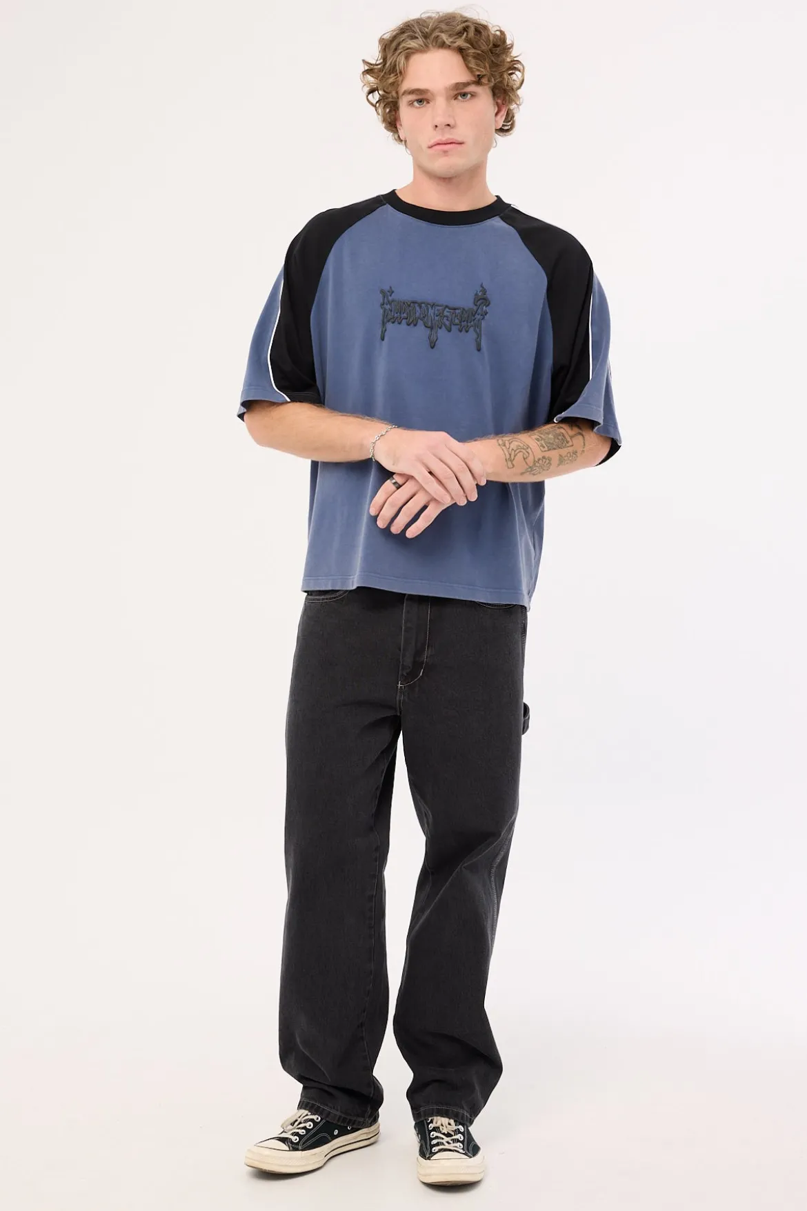 Small Steps Panel Boxy Tee Blue