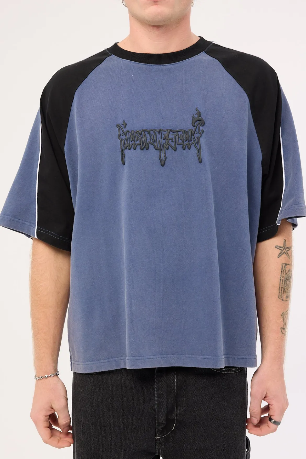 Small Steps Panel Boxy Tee Blue