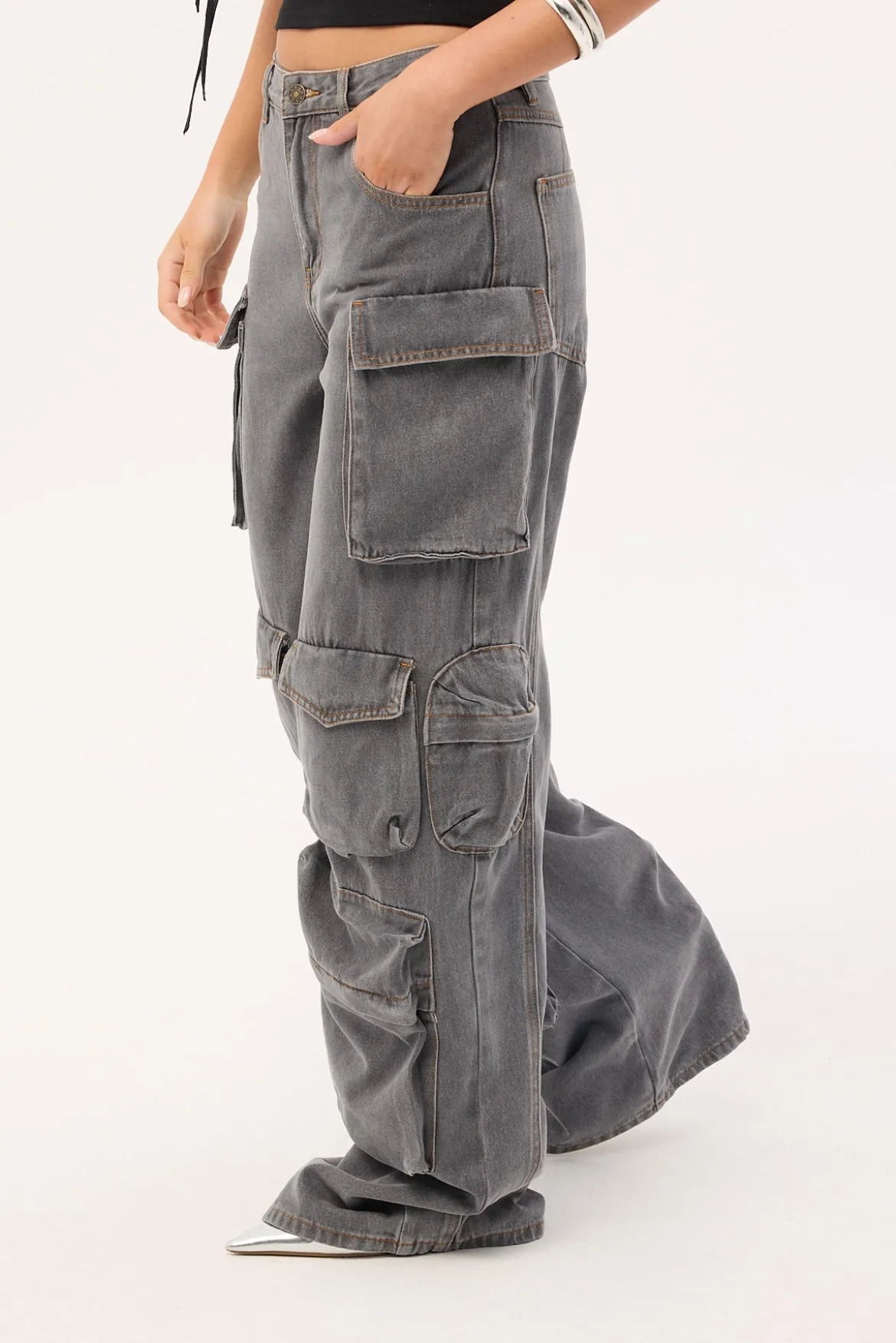 Smokeshow Jean Washed Grey