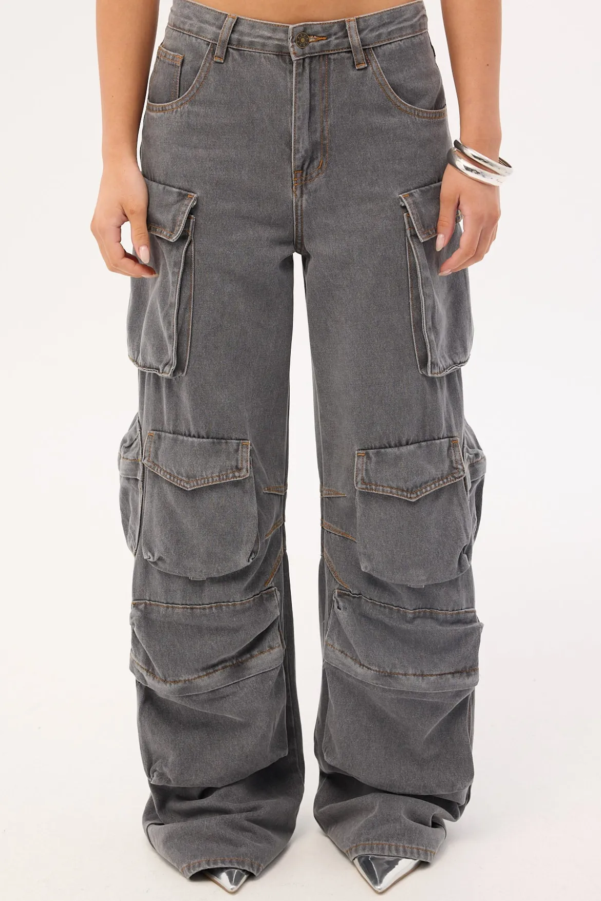 Smokeshow Jean Washed Grey
